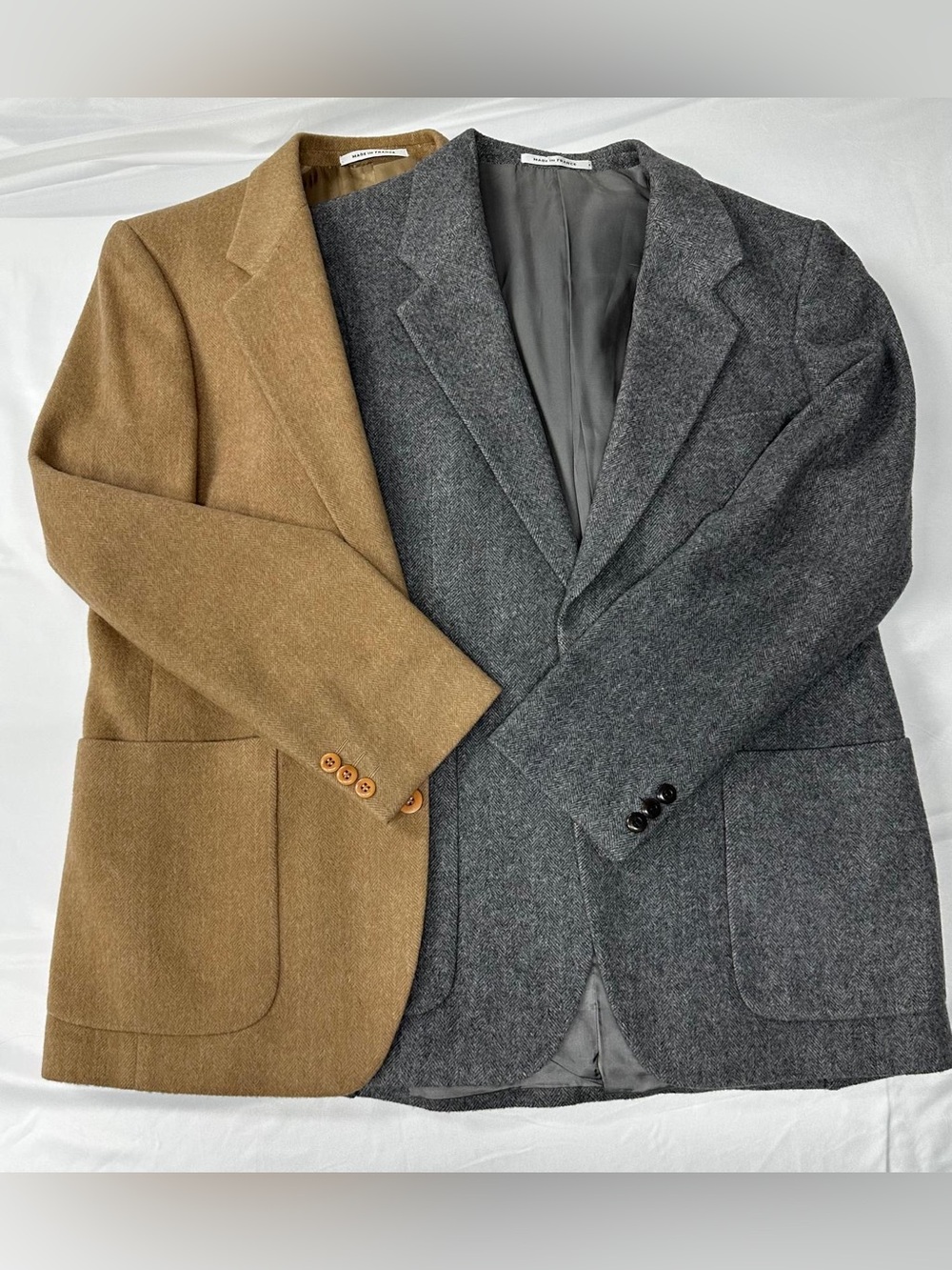 BUNDLE 2 - Yves Saint Laurent Men's Wool Blend Blazers - Camel & Gray colors